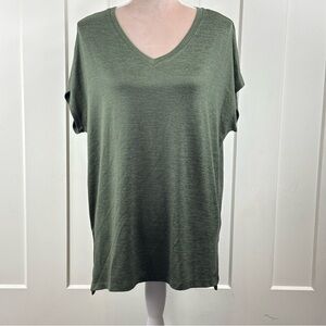 Orvis Forest Green V-Neck Short Sleeve Tee